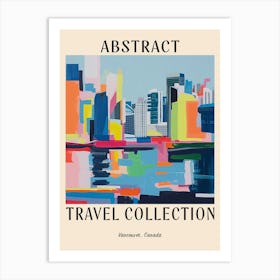 Abstract Travel Collection Poster Vancouver Canada 2 Art Print