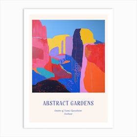 Colourful Gardens Garden Of Cosmic Speculation Scotland 2 Blue Poster Art Print