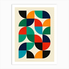 Colorful geometric shapes 1 Art Print