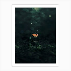 Flower In The Dark 100 Art Print