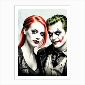 Joker And Batman Art Print