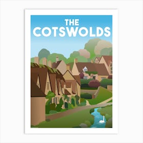 The Cotswolds Bibury Cottages England Art Print