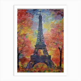 Eiffel Tower Paris France Monet Style 11 Art Print
