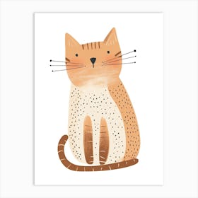 Manx Cat Clipart Illustration 4 Art Print