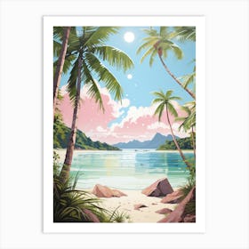 A Canvas Painting Of Anse Source D Argent, Seychelles 3 Art Print