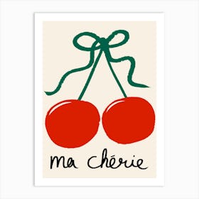 Ma Cherie Green Art Print