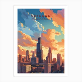 ChicagoTravel Poster 1 Art Print