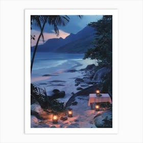 Evening On The Beach Art Print