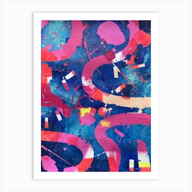 Abstract Painting-urban pink Art Print