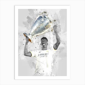 Vinicius Junior Drawing Sketch Art Print