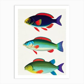 Parrotfish Vintage Poster Art Print