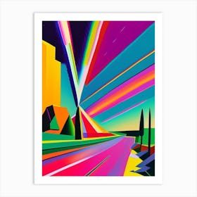 Meteor Abstract Modern Pop Space Art Print