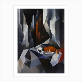 Cat In A Cave Art Print