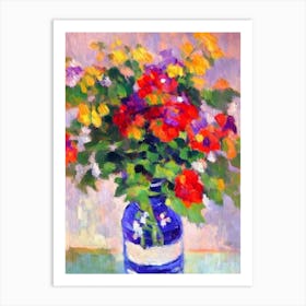 Delphinium  Matisse Style Flower Art Print