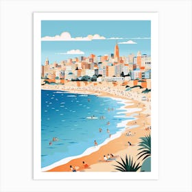 Bondi Beach, Australia, Graphic Illustration 4 Art Print