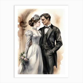 Victorian Wedding art print 2 Art Print