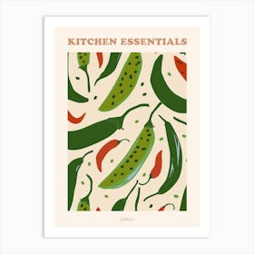 Chillis Abstract Pattern Poster Art Print