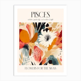 Flowers For The Signs Pisces 1 Zodiac Sign Art Print