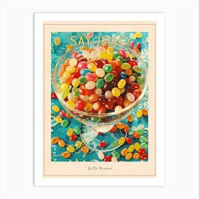 Jelly Beans Candy Sweets Pattern 1 Poster Art Print