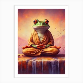 Frog Meditation 5 Art Print