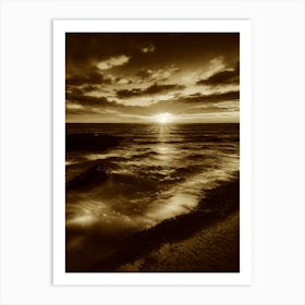 Sunset At The Beach 707 Art Print