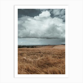 Cloudy Sky Over A Field Art Print