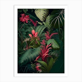 Hidden Paradise 3 Botanicals Art Print