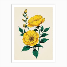 Yellow Flowers 2 Art Print