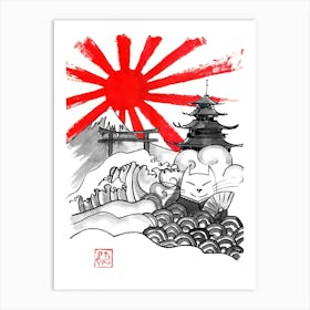 Neko Nihon Art Print