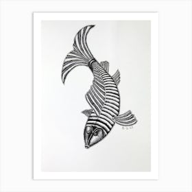 Striped Fish Art Print