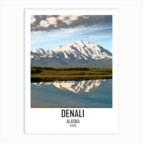 Denali, Alaska, Mountain, Mount McKinley, Nature, Art, Wall Print Art Print