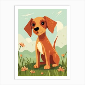 Baby Animal Illustration  Puppy 2 Art Print