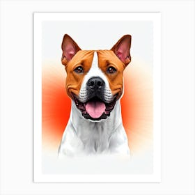 American Staffordshire Terrier Illustration Dog Art Print