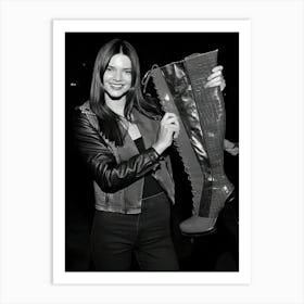 Kendall Jenner Poses Backstage At The Musical Kinky Boots Art Print