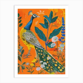 Spring Birds Peacock 9 Art Print