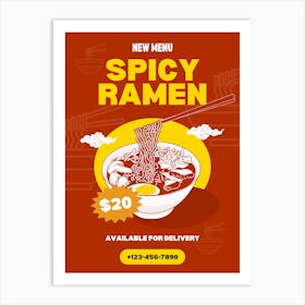 Spicy Ramen Art Print
