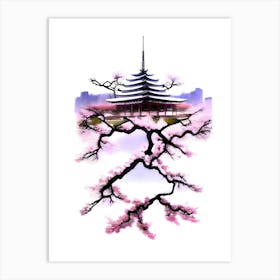 Blossom Pagoda Art Print