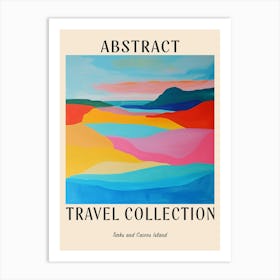 Abstract Travel Collection Poster Turks And Caicos Island 2 Art Print