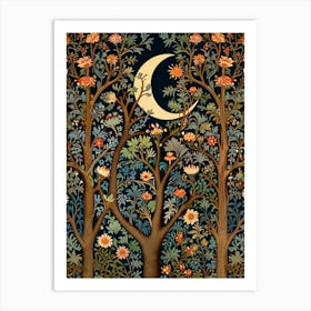 William Morris Moon In The Forest 3 Art Print