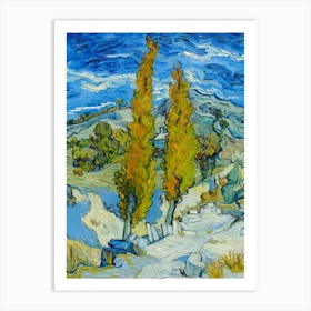 Two Elm Trees 1 Art Print