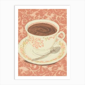 Vintage Tea Cup Poster Art Print