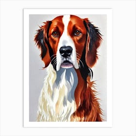 English Setter Watercolour Dog Art Print