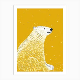 Yellow Polar Bear 2 Art Print