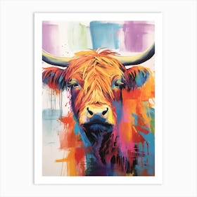Highland Cow Screen Print Inspired 3 Art Print