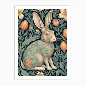 easter rabbit william morris Art Print