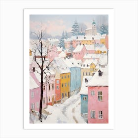 Dreamy Winter Painting Vilnius Lithuania 3 Art Print