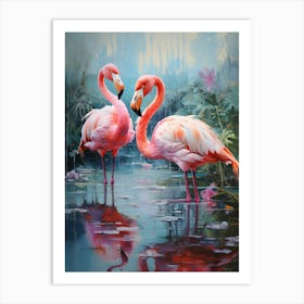 Flamingo Fun 13 Art Print