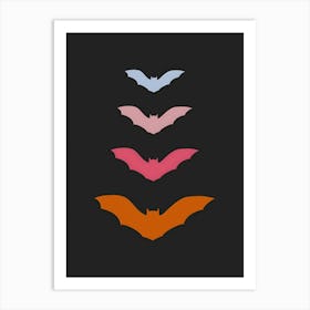 Minimal Bats Art Print