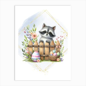 Easter Raccoon 1 Art Print