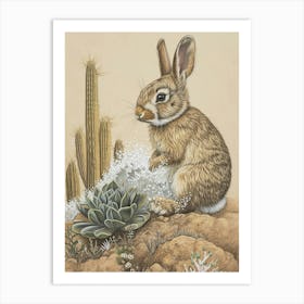 Mini Rex Rabbit Drawing 1 Art Print